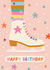 Cute Birthday card - Ice skater created by The Pattern Press
