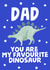 Funny Birthday Card - My Favourite Dinosaur created by tea please