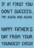 Funny fathers day card from the youngest child (the best) created by Laughable Letters