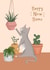 Cute New Home Card - Cat and Plants created by Studio Mads