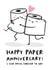 Cute Wedding Anniversary Card - 1 Year Married - Paper Anniversary created by Arrow Gift Co
