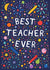Best Teacher Ever Thank You Card created by Pear Tree Press