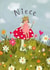 Cute Birthday Card - Niece - Fairy Toadstall created by Love Lucy Illustration