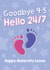 Funny maternity card for your pregnant colleague. Goodbye 9-5, Hello 24/7 created by Spekle Studio