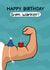 Cheeky Birthday Card - Gym Wanker created by Blue Kiwi Design