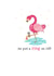 Cute Engagement Card - Flamingo created by Dandelion Stationery