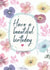 Pretty Birthday Card - Beautiful Flowers created by Beverley Hopwood Illustration