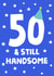 Pretty Birthday Card - 50th created by tea please
