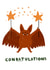 Cute Congratulations Card - Illustrated Cute Bat - Conbatulations - Punny Card created by Jennifer Mae Spooner