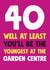 40th Birthday Youngest in the Garden Centre Card created by Roll Creative
