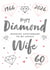 Pretty Anniversary Card - Diamond - 60th - Wife created by Juniper and Rose Studio