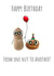Funny nut birthday card for friends and loved ones created by Doodle Cards