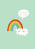 get well soon card - rainbow - thinking of you - cute and funny created by Kali Stileman