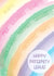 Cute Paternity Leave Card - Rainbow - Nappies created by size3art
