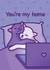 Cute Anniversary Card - Cuddling Cats - You're My Home created by Mona Mauve