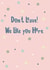 Don’t leave we like you - for colleague leaving job - cute pastel created by Scribbled in Pink