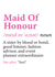 Cute Maid Of Honour Definition Card - Will You Be Maid Of Honour? created by @RoseDesignCards