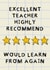 Teacher Review Card created by Rosie Johnson Illustrates