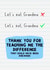 Cute funny thank you card for English teacher after exams created by Ginger Peach Design