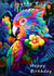 Beautiful birthday card - Colourful and vibrant created by Fun Offender