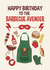 Funny birthday card - for bbq fan - Barbecue Avenger created by Kasia Cards