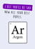 Funny Thank You Card - Science Teacher - Argon created by Rosewood Design