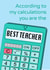 Best Maths Teacher Calculator Thank You Card created by Simply Nix