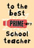 Funny Thank You Card - Primary School Teacher - Prime Drink created by AbiGoLucky
