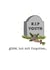 Funny Birthday Card - RIP Youth - Grave Stone created by Dandelion Stationery