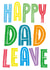 Paternity Leave Card For Dad To Be - Dad Leave - Colourful Type created by size3art