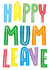 Cute Maternity Leave Card For Mum-to-be - Happy Mum Leave - Colourful Text created by size3art