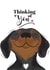 Cute Smiling Dachshund Sausage dog for Mothers Day/Birthday created by JoLoGraphics