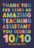 Thank You Teaching Assistant card - End of school year or retirement card created by The Typecast Gallery