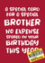 Cheeky Birthday Card for Brother 'No Expense Spared' created by Absolutely Bananas Co.