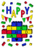 Fun Colourful Birthday Card for Kids - Blocks Bricks Lego Inspired created by Goblin Kreations