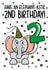Elephant 2nd Birthday Card | Cute Birthday Card for Child created by TeePee Creations