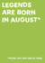 Legends are born in august birthday card created by The Crude Card Company