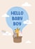 Cute New Baby Card - Hello Baby Boy created by Zoe Spry