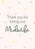 Midwife Thank You Card - For Midwives - Baby Birth - Hearts created by Lisa Wardle