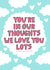 Cute Thinking Of You Card - You're In Our Thoughts created by Angela Chick
