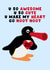 Cute Anniversary Card - Pingu - My Heart Go Noot Noot created by Pink Peach Cards