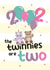 Cute Birthday Card - Twins - 2nd - For Her created by Rulu