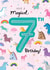 Pretty Birthday Card - 7th - Unicorns created by Pencilface