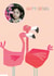 flamingo birthday card personalised flamingo card Personalised Photo Card 28093 created by Kali Stileman