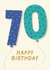 Cute Birthday Card - 70th - For Him created by Pixie Studio