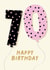 Cute Birthday Card - 70th - For Her created by Pixie Studio