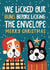 Funny Christmas Card - From the Dogs - Licked Our Bums created by AbiGoLucky