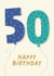 Cute Birthday Card - 50th - For Him created by Pixie Studio