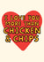 Funny Anniversary Card - Chicken and Chips created by Studio Doodles