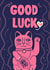 Lucky Cat - Good Luck Wishes Card created by Oh Luna Design